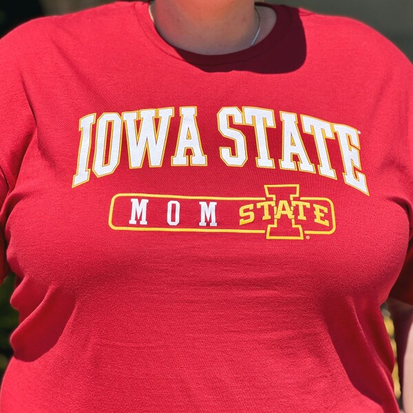 College House 2025 Iowa State Mom Cardinal Short Sleeve T-Shirt